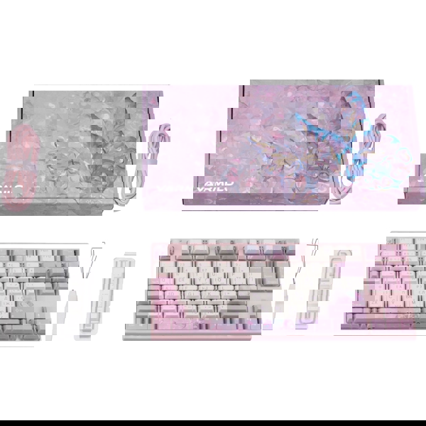 Mechanical Gaming Keyboard Varmilo A33A030D7A3A17A028 VEM87 Dreams On Board, EC V2 Jasmine, Wired, USB, Pink