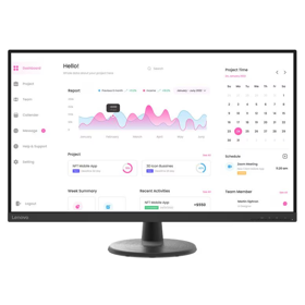 Monitor Lenovo 66FCGAC2EU D32-40, 31.5", FHD, VA, HDMI, DP, Black