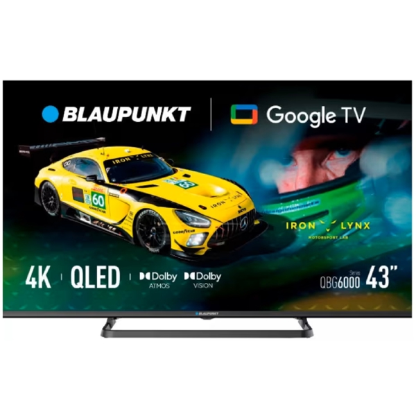 TV Blaupunkt 43QBG6000, 43", 4K UHD, HDMI, Bluetooth, WiFi, Black