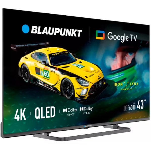 TV Blaupunkt 43QBG6000, 43", 4K UHD, HDMI, Bluetooth, WiFi, Black