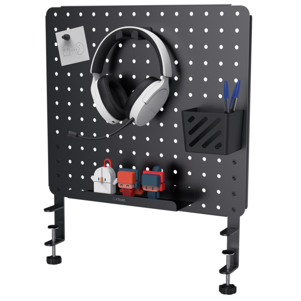Metal Pegboard Desk Organiser Trust 25668 GXT 724 Vesto, Black
