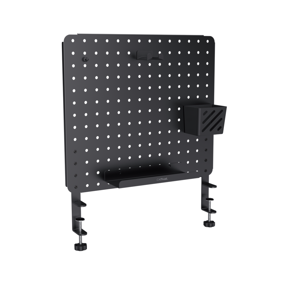 Metal Pegboard Desk Organiser Trust 25668 GXT 724 Vesto, Black