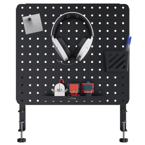 Metal Pegboard Desk Organiser Trust 25668 GXT 724 Vesto, Black