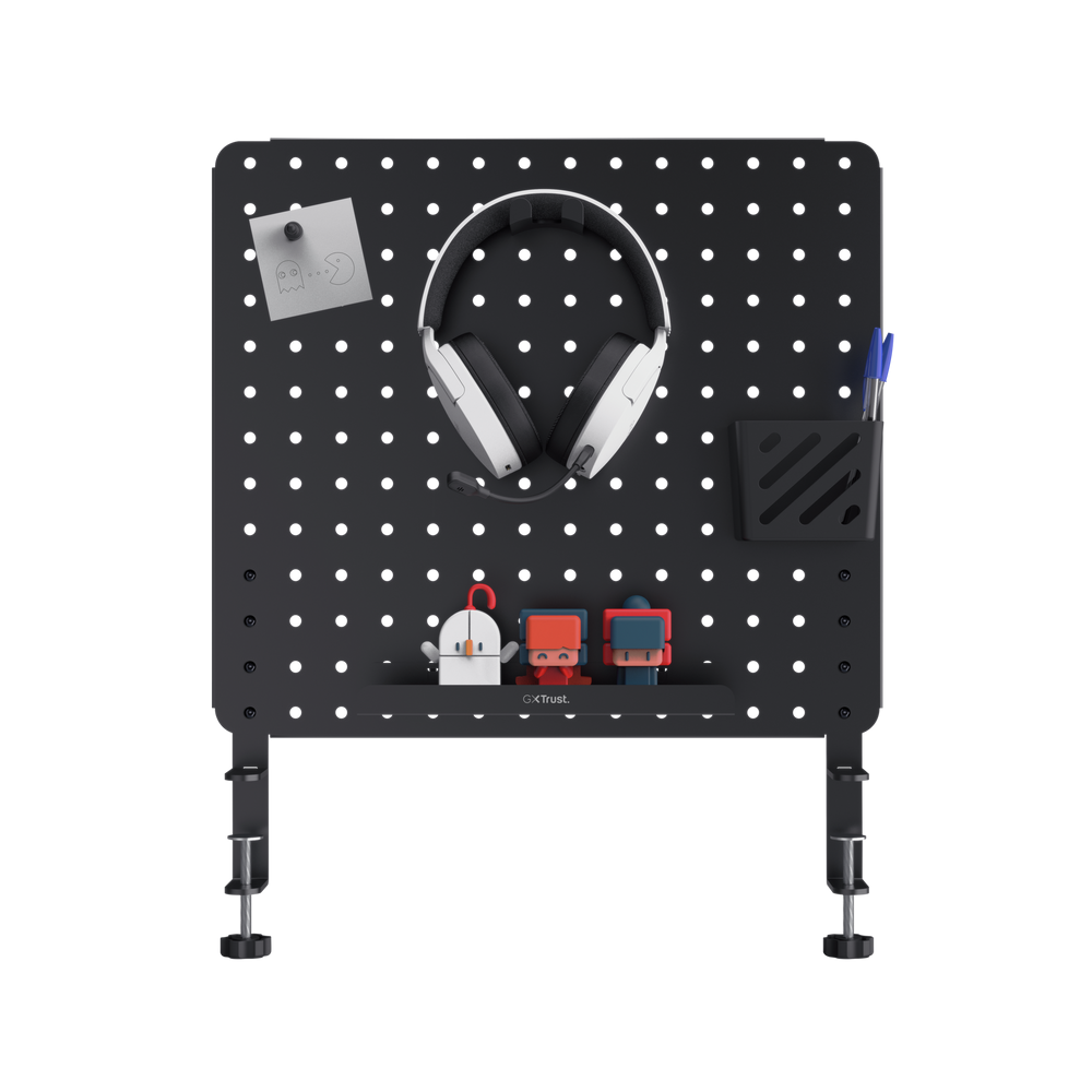 ორგანაიზერი დაფა Trust 25668 GXT 724 Vesto, Metal Pegboard Desk Organiser, Black
