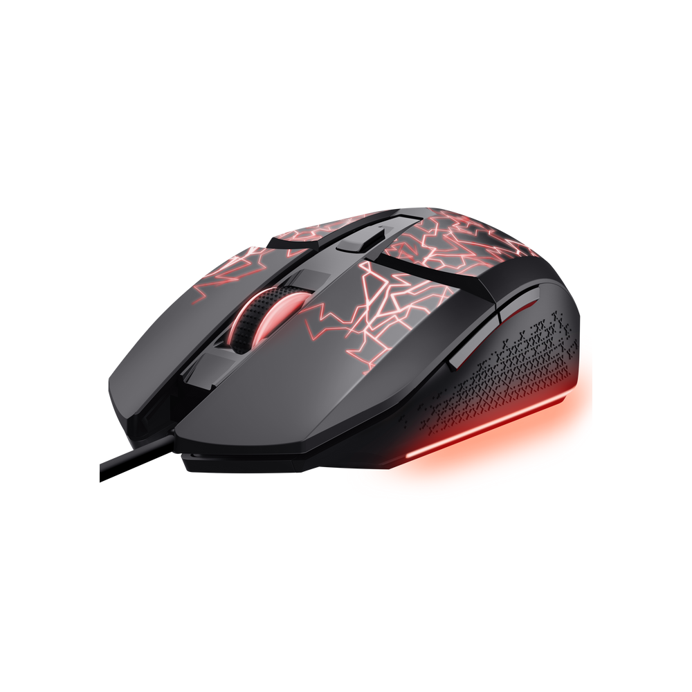 მაუსი Trust GXT113 FELOX LED, Wired, USB, Gaming Mouse, Black