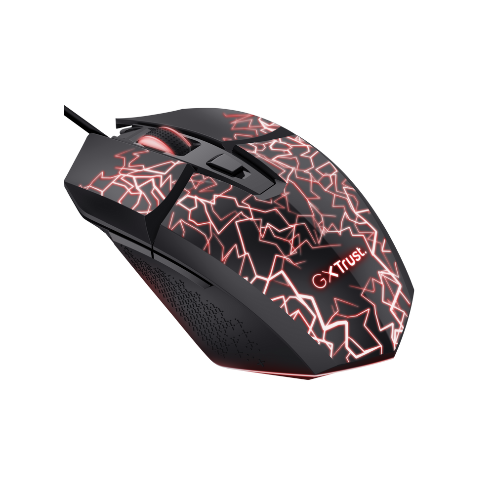 მაუსი Trust GXT113 FELOX LED, Wired, USB, Gaming Mouse, Black