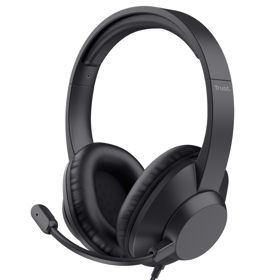 Headset Trust 25461 AYDA MAX, Wired, USB-C, USB, Black