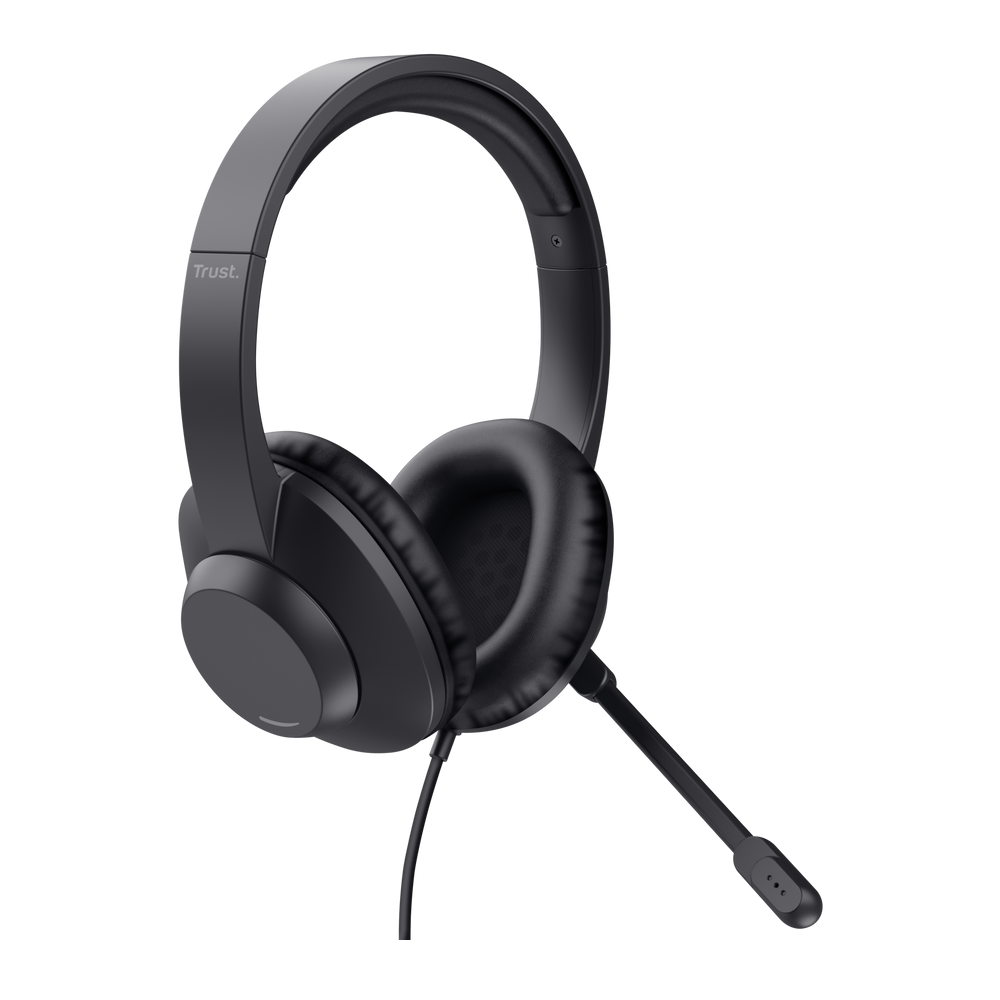 ყურსასმენი Trust 25461 AYDA MAX, Headset, Wired, USB-C, USB, Black