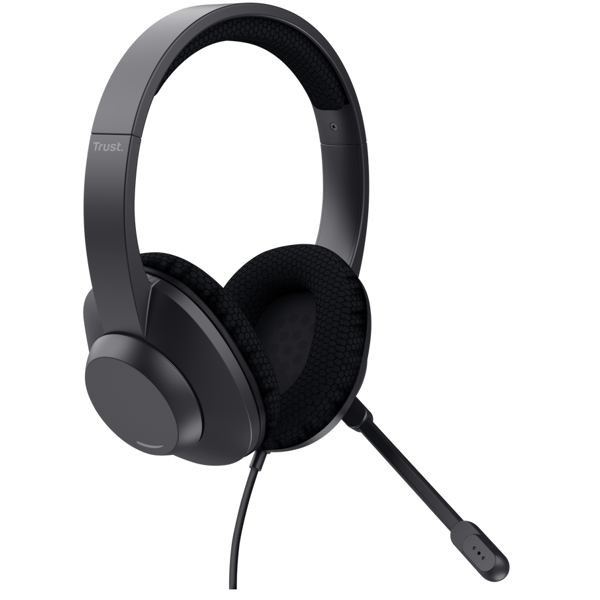Headset Trust 25462 AYDA MAX, Wired, USB-C, USB, Black
