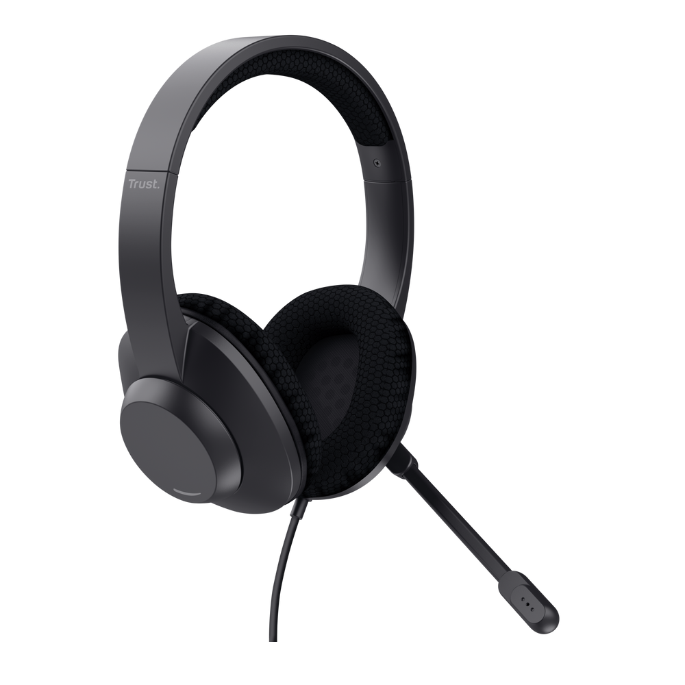 ყურსასმენი Trust 25462 AYDA MAX, Headset, Wired, USB-C, USB, Black