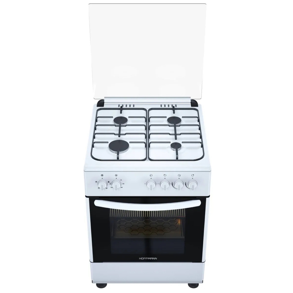გაზქურა Hoffmann FF6403GAZW, 4 Gas, Gas Cooker, White