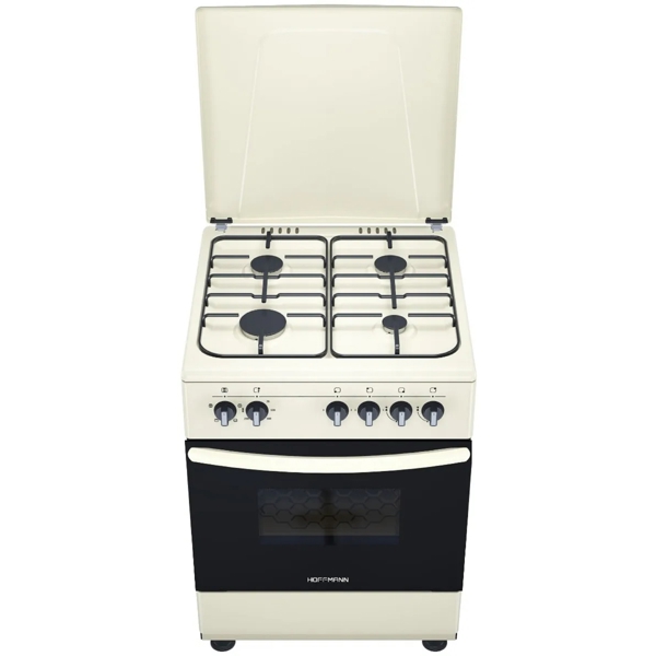 Gas Cooker Hoffmann FF6400GAZD, 4 Gas, Beige