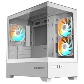 ქეისი Gigabyte C201PI PANORAMIC ICE, Computer Case, MidiT, Mini ITX, ATX, 2xUSB 3.0, White