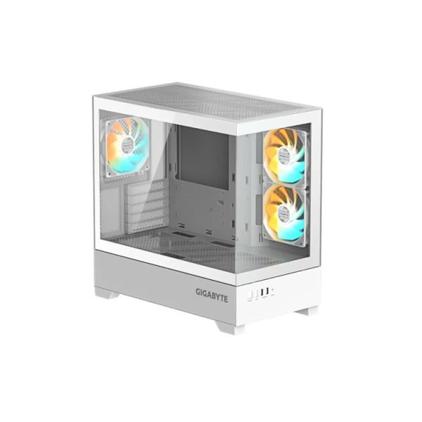 ქეისი Gigabyte C201PI PANORAMIC ICE, Computer Case, MidiT, Mini ITX, ATX, 2xUSB 3.0, White
