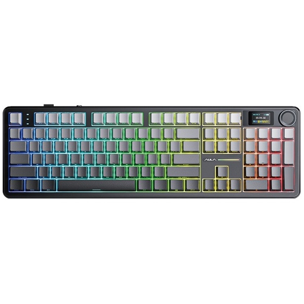 კლავიატურა Aula F108PRO, Nimbus switch V3, Wireless, Bluetooth, USB-C, RGB, Mechanical Gaming Keyboard, Gradient Gray