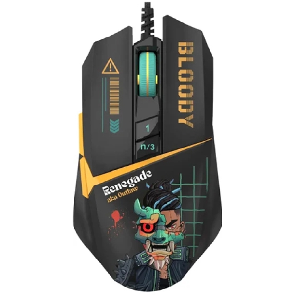 მაუსი A4tech W63 Bloody MAX, Wired, USB, RGB, Gaming Mouse, Renegade Midnight