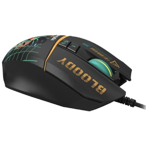 მაუსი A4tech W63 Bloody MAX, Wired, USB, RGB, Gaming Mouse, Renegade Midnight