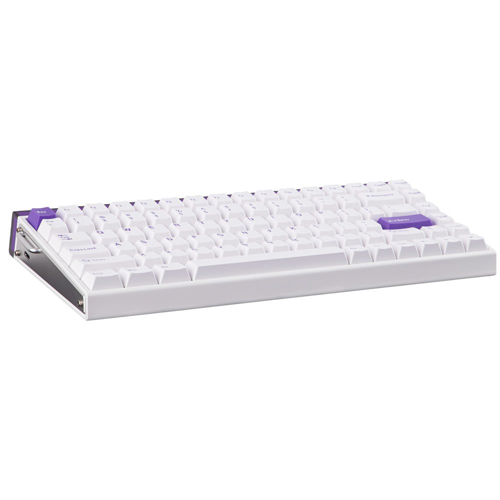 კლავიატურა Aula HERO 84, Black King Magnetic Switch, Wired, USB, RGB, Mechanical Gaming Keyboard, White/Purple
