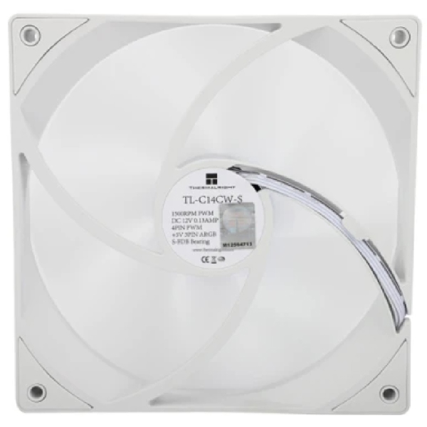 Case Fan ThermalRight TL-C14CW-S, 140mm, 1500RPM, White