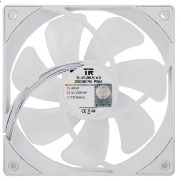 Case Fan ThermalRight TL-E12W-S V3, 120mm, 1500RPM, White