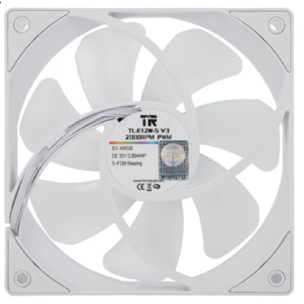 Case Fan ThermalRight TL-E12W-S V3, 120mm, 1500RPM, White