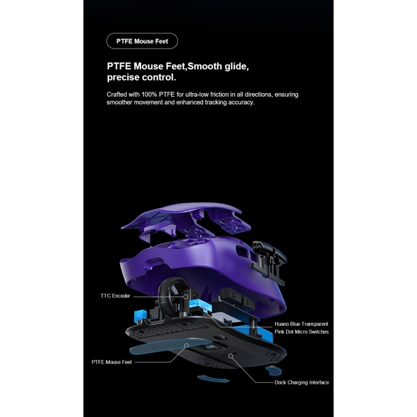 მაუსი Aula SC380Pro, Wireless, USB, Bluetooth, Gaming Mouse, Black