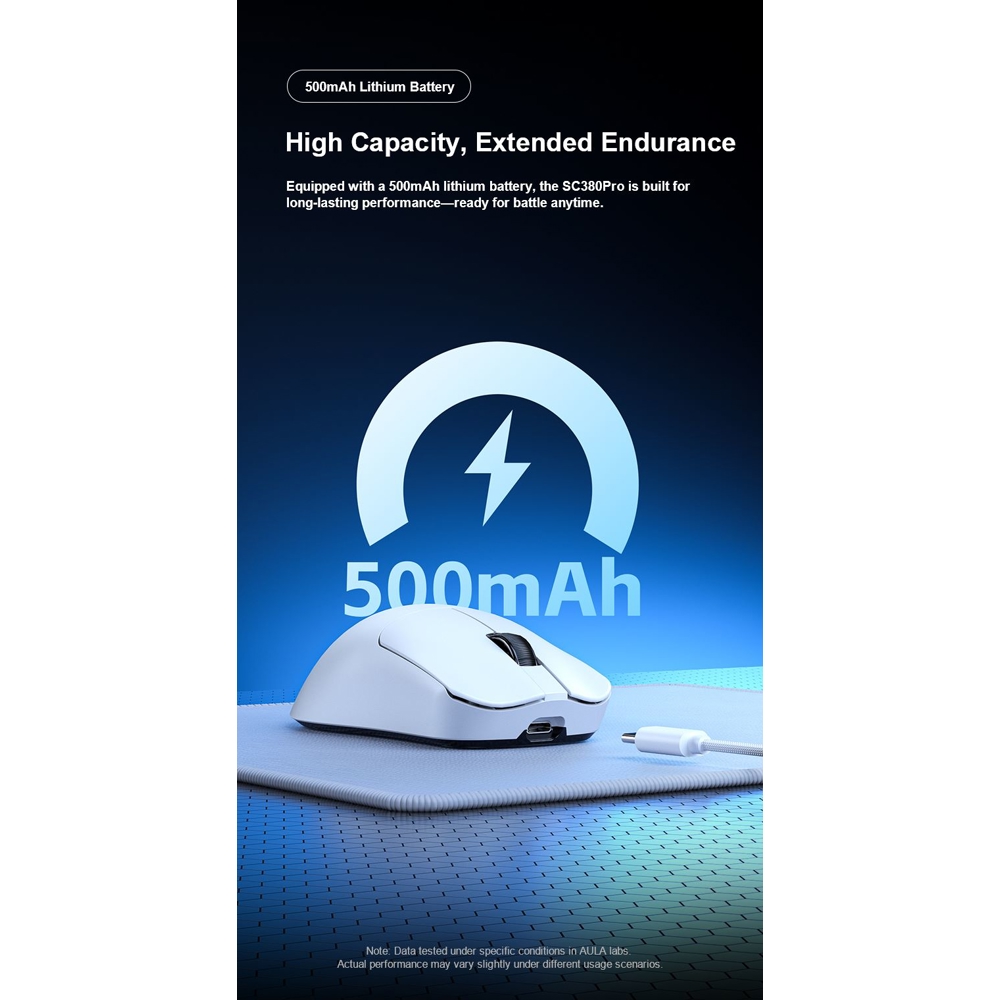 მაუსი Aula SC380Pro, Wireless, USB, Bluetooth, Gaming Mouse, White