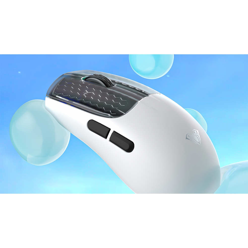 Mouse Aula SC560, Wireless, Bluetooth, USB, White