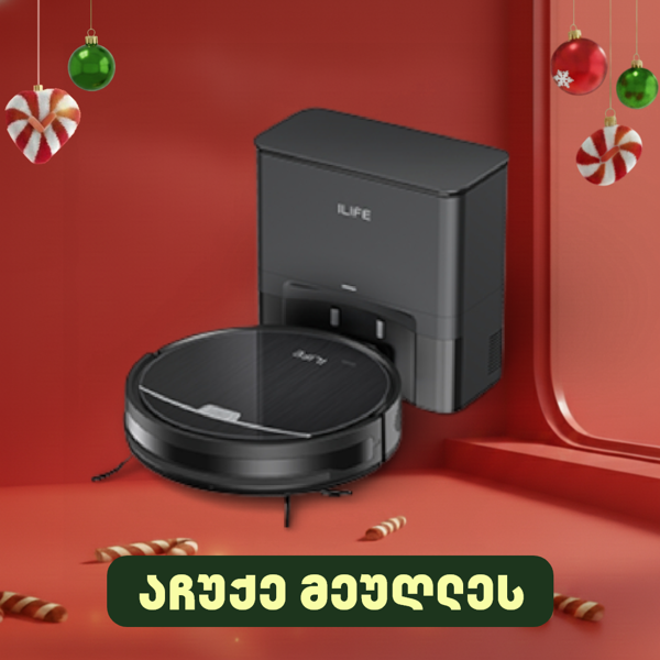 რობოტი მტვერსასრუტი მშრალი და სველი წმენდით Ilife V9 Pro, 3000Pa, Gyroscope Navigation, Self-Empty Robotic Vacuum Cleaner With APP Control, Black