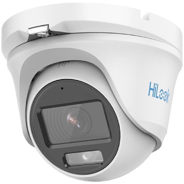 ვიდეო სათვალთვალო კამერა HiLook By HIKVISION THC-T159-MS 2.8mm, 5MP, 3K ColorVu Audio Turret Camera, White