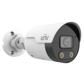 HD Intelligent Light and Audible Warning Fixed Bullet Network Camera Uniview IPC2124SB-ADF40KMC-I0, 4MP, White