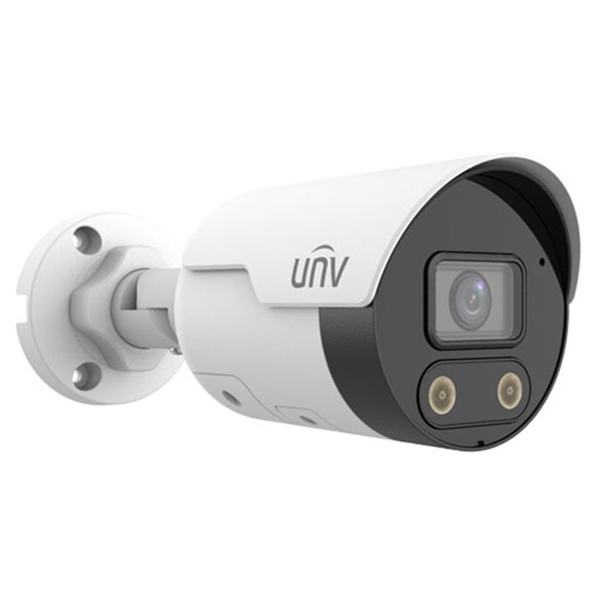 HD Intelligent Light and Audible Warning Fixed Bullet Network Camera Uniview IPC2124SB-ADF40KMC-I0, 4MP, White
