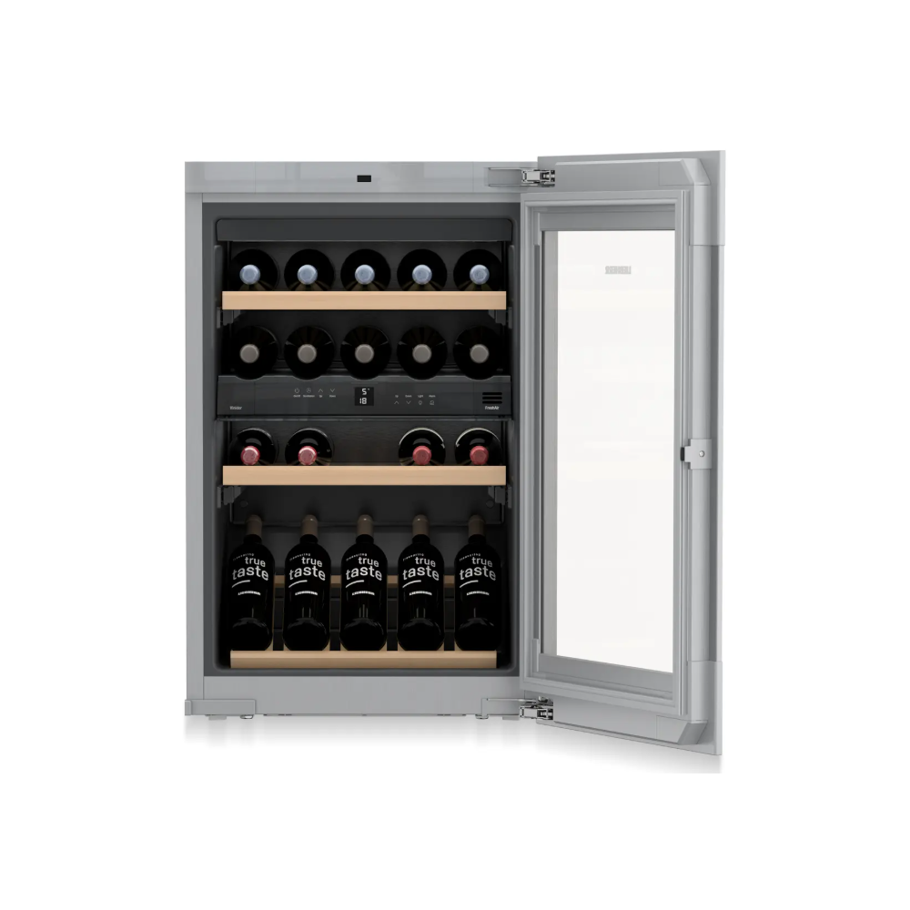 ჩასაშენებელი ღვინის მაცივარი Liebherr EWTgb 1683 Vinidor, 105L, G, 32Db, Built-in Wine Refrigerator, Silver/Black