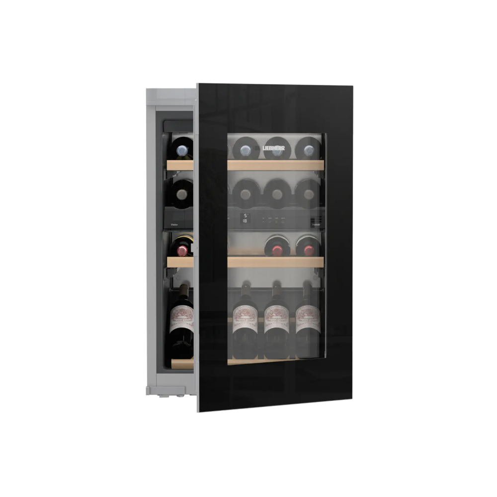ჩასაშენებელი ღვინის მაცივარი Liebherr EWTgb 1683 Vinidor, 105L, G, 32Db, Built-in Wine Refrigerator, Silver/Black