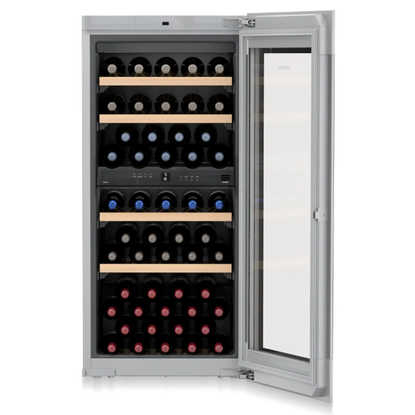 ჩასაშენებელი ღვინის მაცივარი Liebherr EWTgb 2383 Vinidor, 171L, G, 31Db, Built-in Wine Refrigerator, Silver/Black
