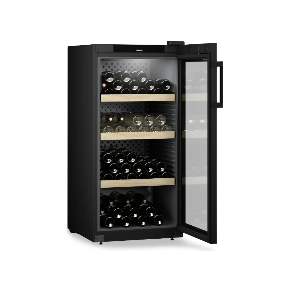 ღვინის მაცივარი Liebherr WPbl 4201 GrandCru, 272L, E, 38Db, Wine Refrigerator, Black