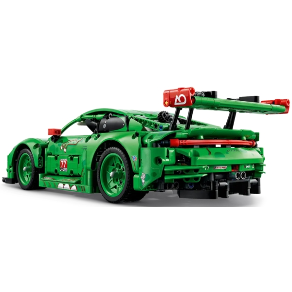 ასაწყობი კონსტრუქცია Lego 42224 Technic, Porsche 911 GT3 R REXY AO Racing Car, Prefabricated Construction, Green