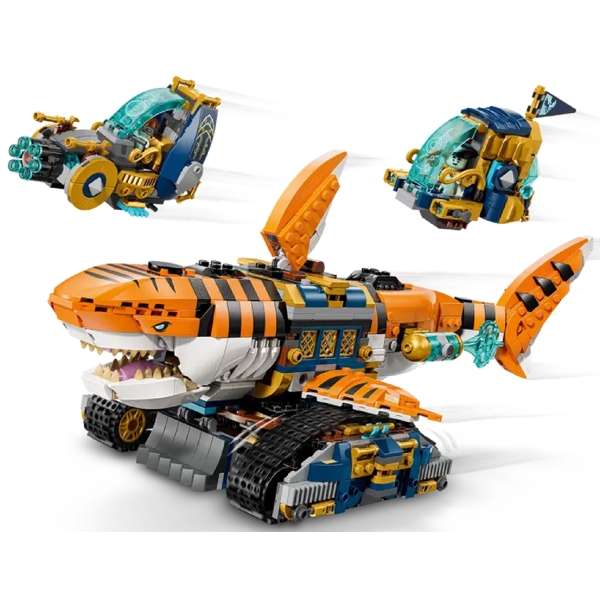 ასაწყობი კონსტრუქცია Lego 71515 Constructor Tiger Shark Tank V29, Prefabricated Construction