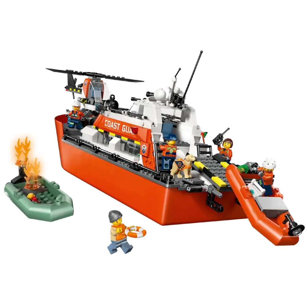 ასაწყობი კონსტრუქცია Lego 60504 Coast Guard Rescue Boat & Helicopter, Prefabricated Construction