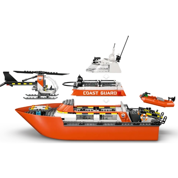 ასაწყობი კონსტრუქცია Lego 60504 Coast Guard Rescue Boat & Helicopter, Prefabricated Construction