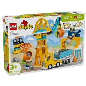 ასაწყობი კონსტრუქცია Lego 10476 DUPLO Town 3 in 1 Construction Site and Vehicles, Prefabricated Construction