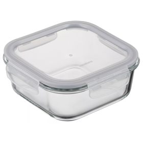 კონტეინერი Ardesto AR1250BSQ Gemini, 0.5l, Food Storage Container, Transparent
