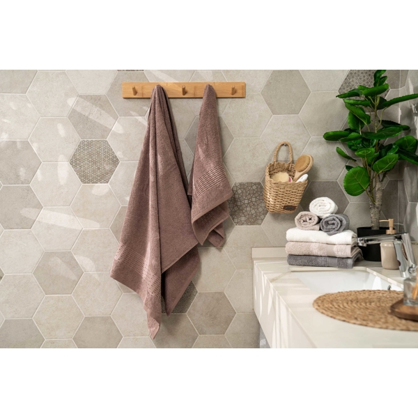 პირსახოცების ნაკრები Ardesto ART2357CA Terry Lotus, 2pcs, Towel Set, Brown