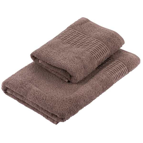 პირსახოცების ნაკრები Ardesto ART2357CA Terry Lotus, 2pcs, Towel Set, Brown