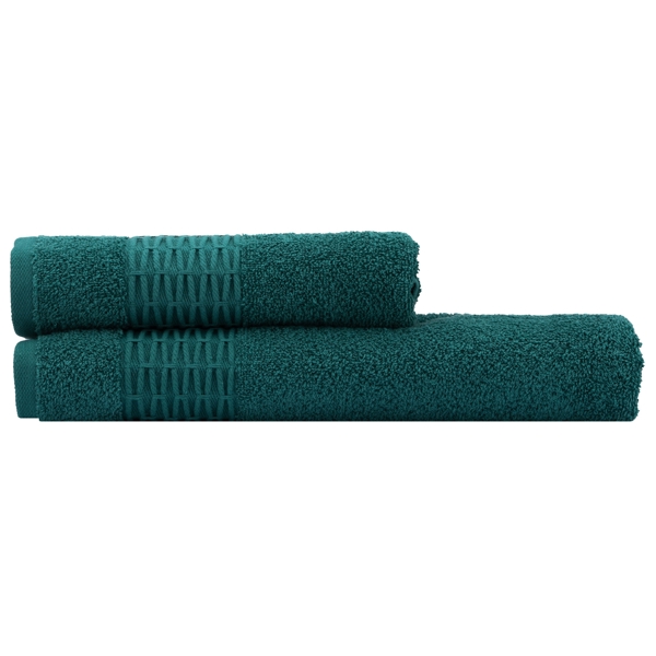 პირსახოცების ნაკრები Ardesto ART2357EM Terry Lotus, 2pcs, Towel Set, Dark Green