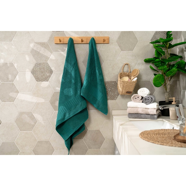 პირსახოცების ნაკრები Ardesto ART2357EM Terry Lotus, 2pcs, Towel Set, Dark Green