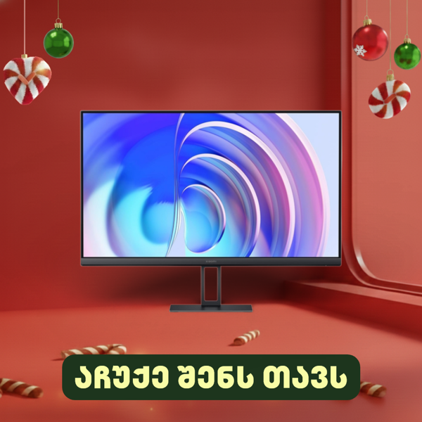 მონიტორი Xiaomi ELA5444EU A24i, 23.8", Monitor, FHD, IPS, HDMI, DP, Black