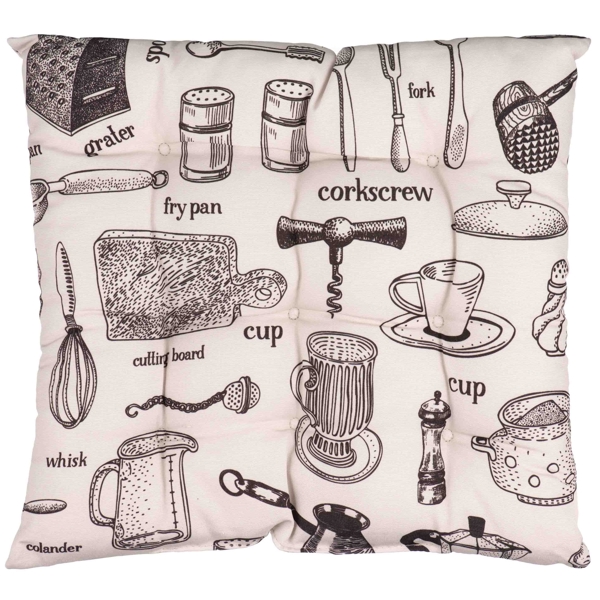 სკამის ბალიში Ardesto ART03KN Kitchen, Sitpad, Beige