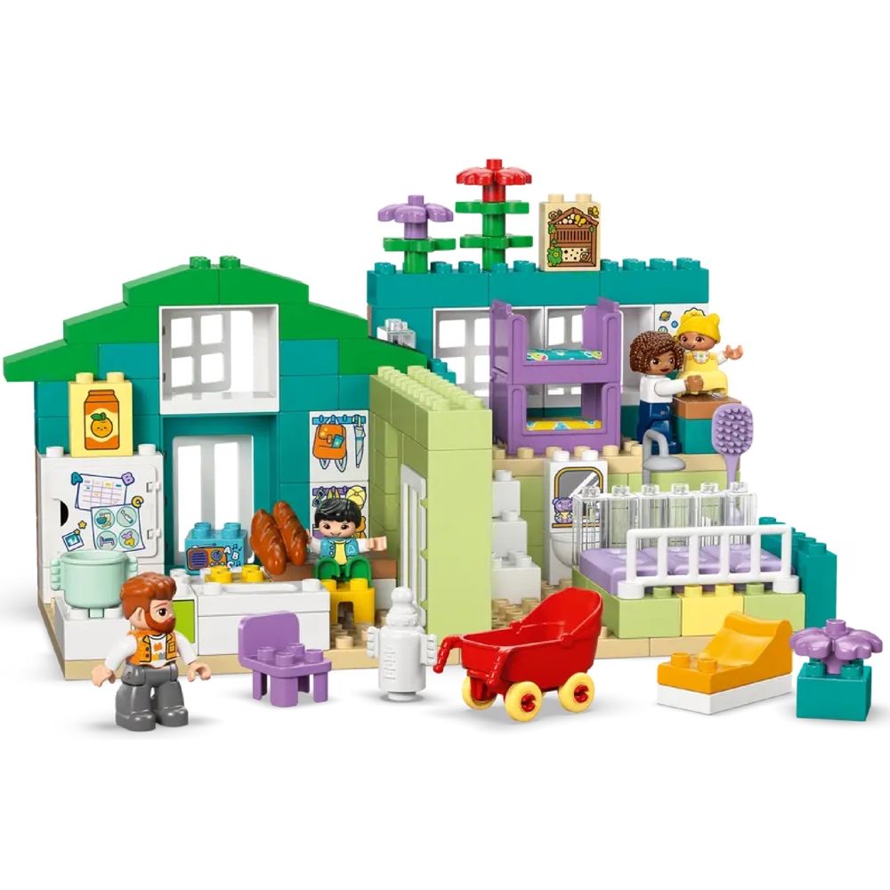ასაწყობი კონსტრუქცია Lego 10470 Duplo Town 3 in 1 Modern Family House with Figures, Prefabricated Construction