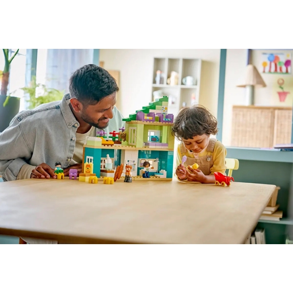 ასაწყობი კონსტრუქცია Lego 10470 Duplo Town 3 in 1 Modern Family House with Figures, Prefabricated Construction